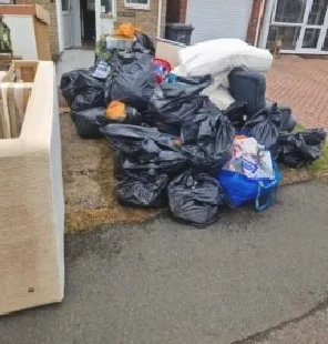 Before driveway clearance by Cornwall Waste Clearance